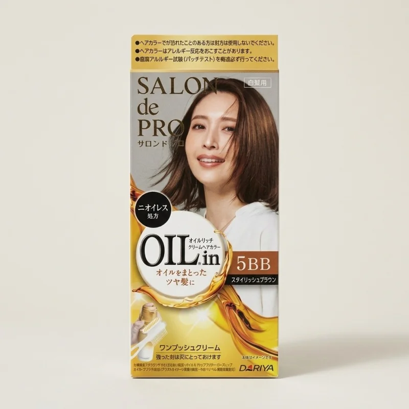 Dariya Salon de Pro Oil In Hair Color 5BB Stylish Brown - Odorless One-Push - Main Image