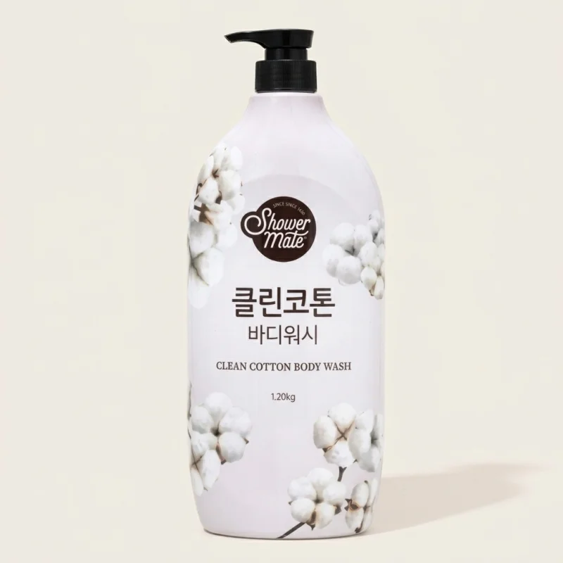 Shower Mate Clean Cotton Body Wash, 1.2kg High-Capacity Family Size - Main Image
