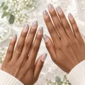 Premium Semicured Gel Nail Strips - Ombre Butterfly & Rhinestone Art 2