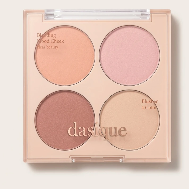 Dasique Blending Mood Cheek 09 Almond Vanilla - 4-Color Powder Blush Palette - Main Image