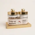The Crème Shop x Hello Kitty Glass Jar Cotton Pads & Swab Gold Set 1