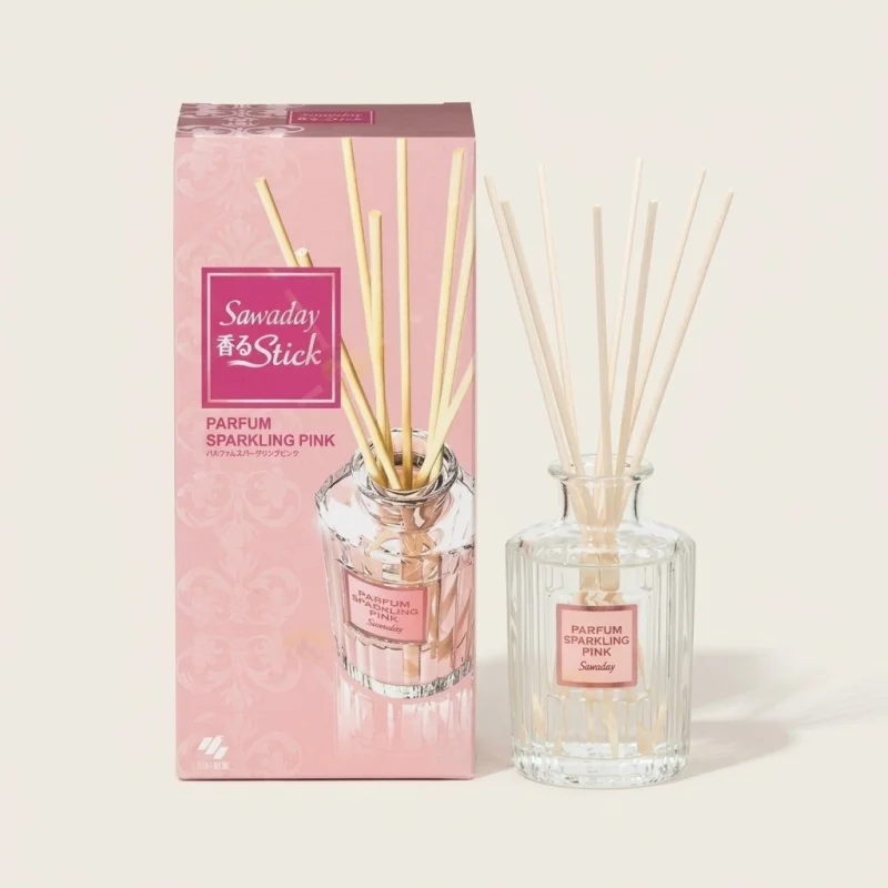 Sawaday Stick Room Diffuser Parfum Sparkling Pink, 70ml Elegant Home Scent - Main Image