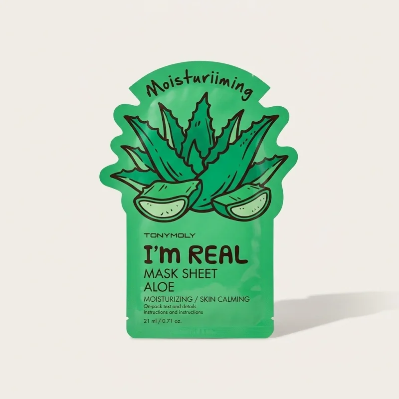 TONYMOLY I'm Real Aloe Sheet Mask - Hydrating and Soothing Skin Care - Main Image