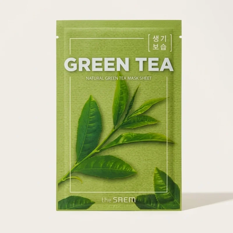 THE SAEM Natural Green Tea Mask Sheet - Hydrating & Refreshing Skin Care - Main Image