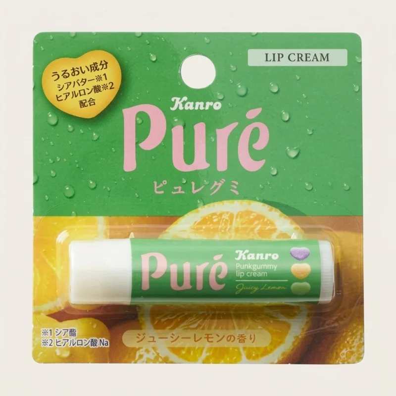 Kanro Puré Pure Gummy Lip Cream - Juicy Lemon Scented Lip Moisturizer - Main Image