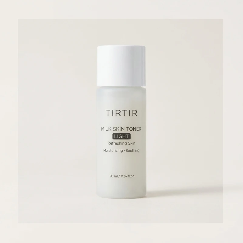 TIRTIR Milk Skin Toner Light Mini 20ml - Refreshing Hydrating Travel Size - Main Image