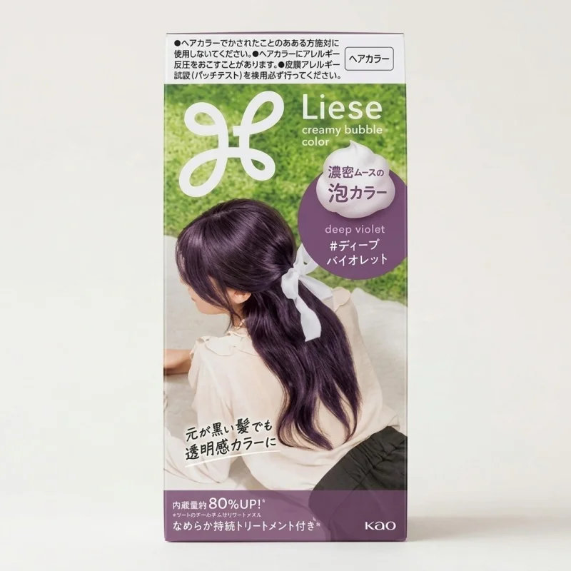 Liese Creamy Bubble Color Deep Violet - Even Coverage Foam Hair Dye - Main Image