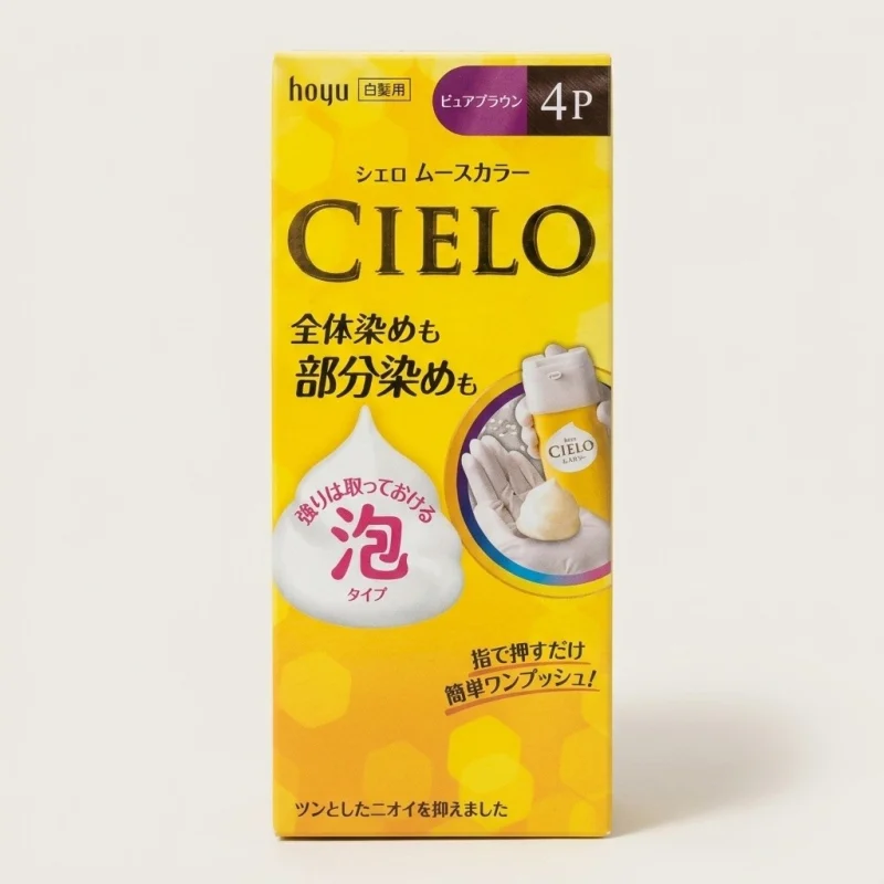 Cielo Mousse Hair Color 4P Pure Brown - Easy One-Push Gray Coverage - Main Image