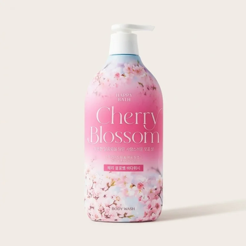 HAPPY BATH Cherry Blossom Body Wash, Refreshing Floral Scent, 900g - Main Image