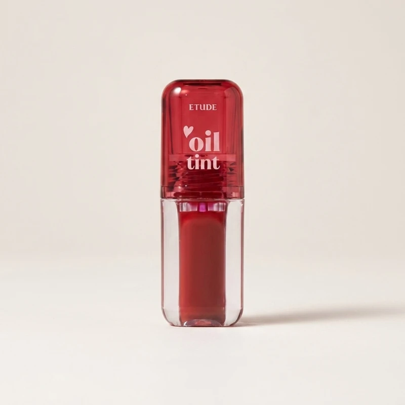 ETUDE Dear Darling Oil Tint - 01 Real Cherry, Moisturizing Glossy Lip Stain - Main Image