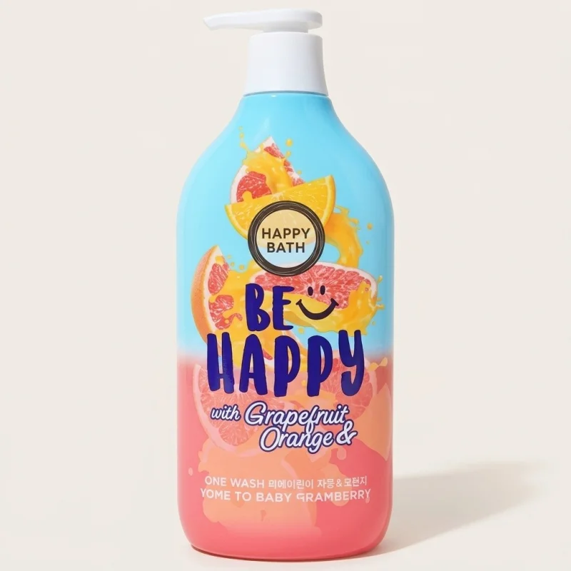 HAPPY BATH Grapefruit & Orange Body Wash, Refreshing Citrus Cleanse, 900g - Main Image