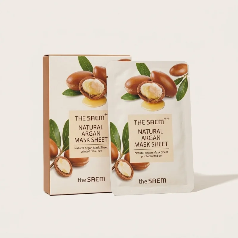 THE SAEM Natural Argan Mask Sheet – Nourishing & Firming Facial Treatment - Main Image