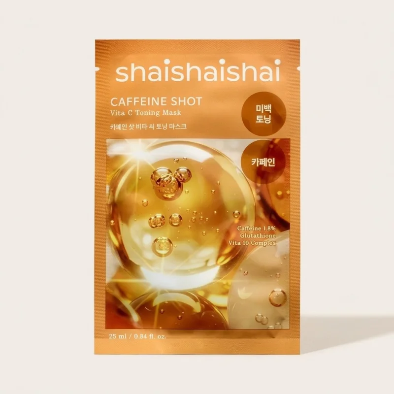 shaishaishai Caffeine Shot Vita C Toning Mask - Brightening Sheet Mask 25ml - Main Image