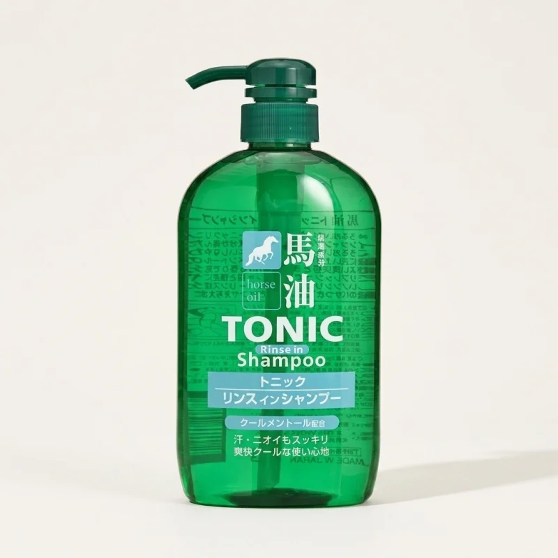 KUMANOYUSHI Horse Oil Tonic Rinse In Shampoo 600ml - Cooling Scalp Care - Main Image