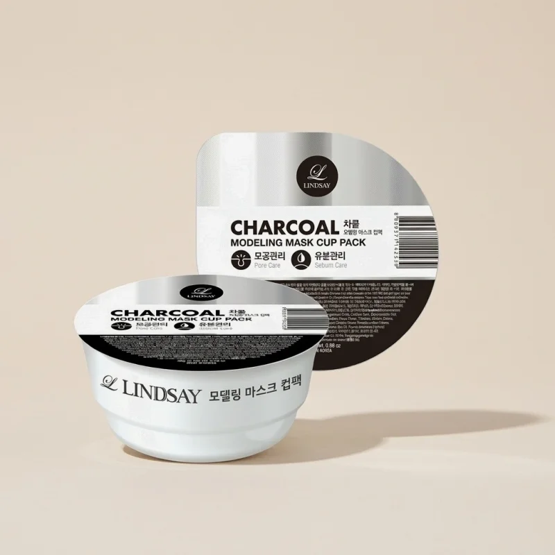 LINDSAY Charcoal Modeling Mask Cup Pack for Pore Care and Sebum Control - Main Image
