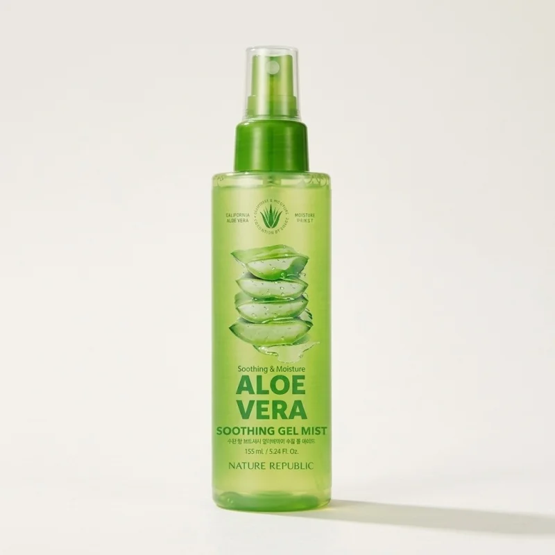 Nature Republic Aloe Vera Soothing Gel Mist 155ml - Hydrating Face & Body Spray - Main Image