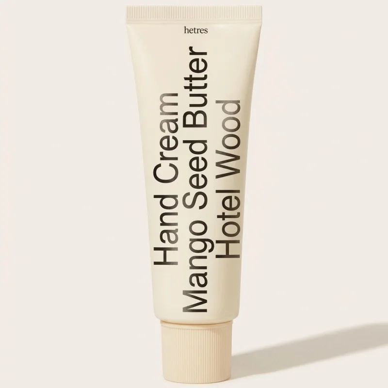 hetras Perfumed Mango Seed Butter Hand Cream, Hotel Wood Scent, 50ml - Main Image