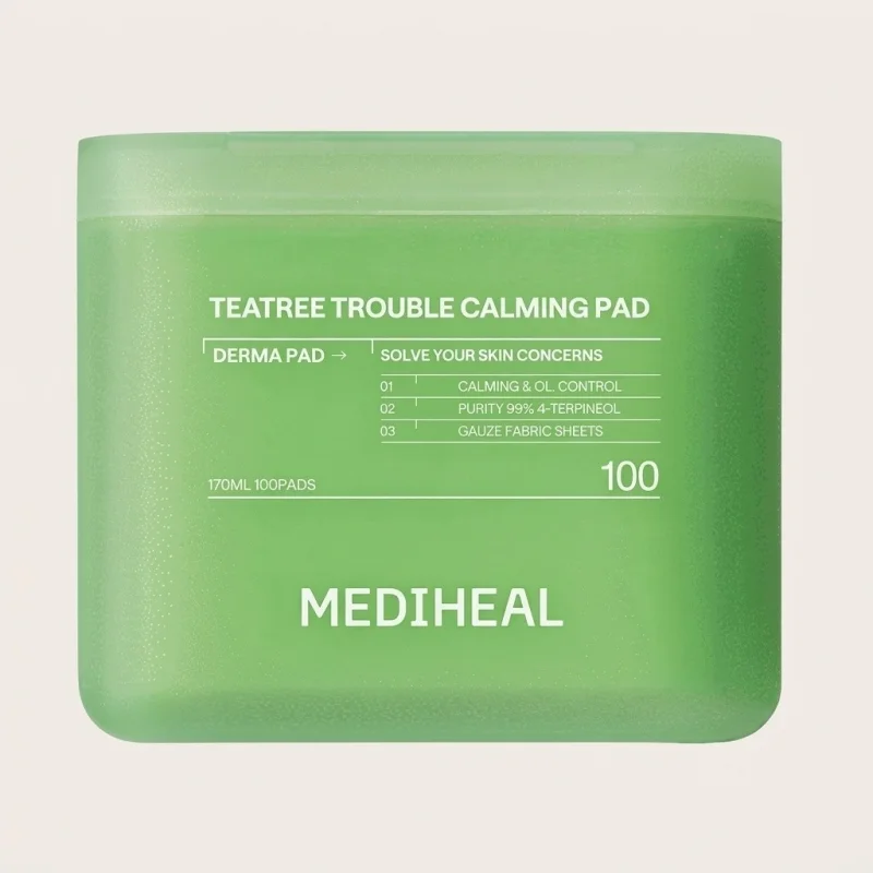 MEDIHEAL Teatree Trouble Pad - 100 Calming Pads for Blemish-Prone Skin - Main Image