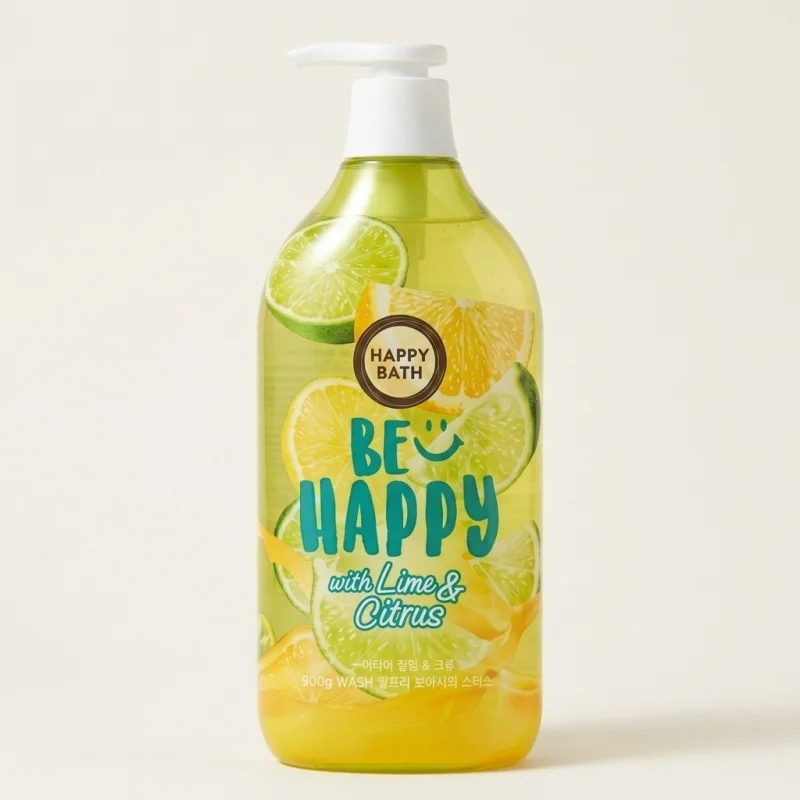 HAPPY BATH Lime & Citrus Body Wash, Refreshing Daily Cleanser, 900g - Main Image