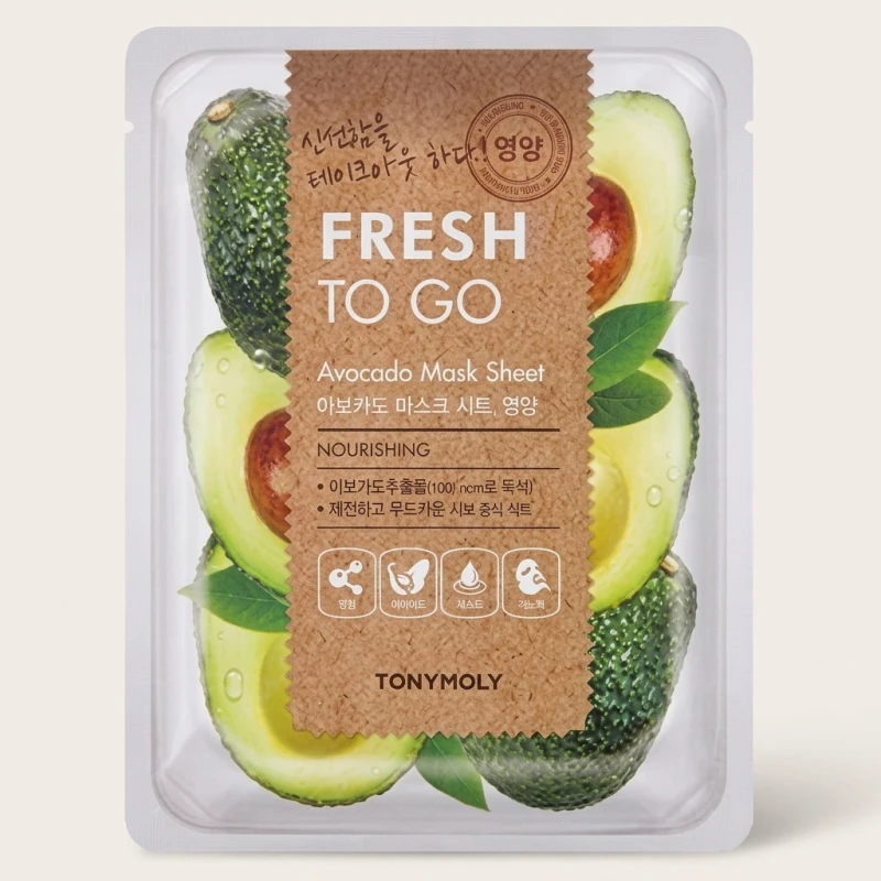 TONYMOLY Fresh To Go Avocado Mask Sheet - Nourishing Facial Mask - Main Image