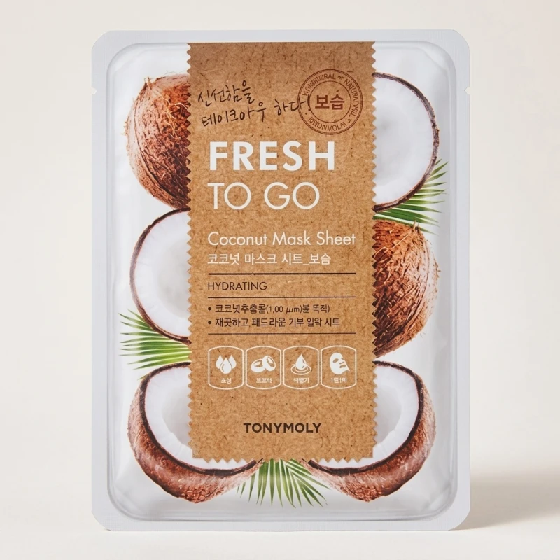 TONYMOLY Fresh To Go Coconut Mask Sheet - Hydrating & Moisturizing Facial Care - Main Image