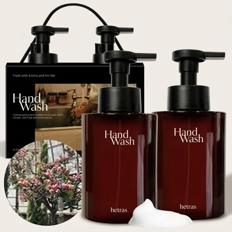 HETRAS Flower Shop Perfumed Bubble Hand Wash Duo Set, Foaming Soap - Main Image