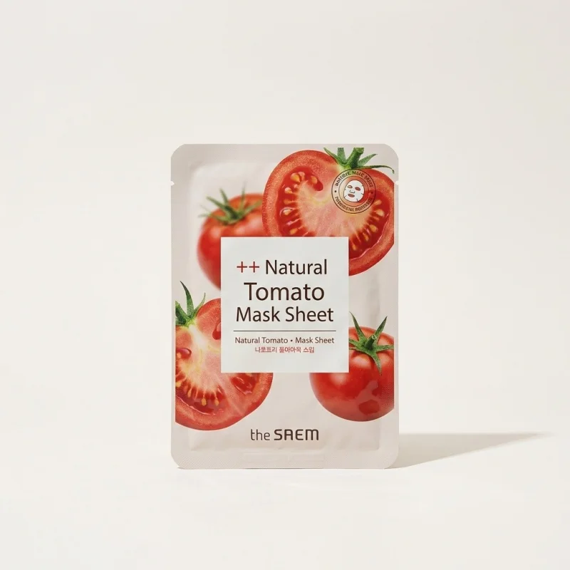 THE SAEM Natural Tomato Mask Sheet - Revitalizing and Brightening Skin Care - Main Image
