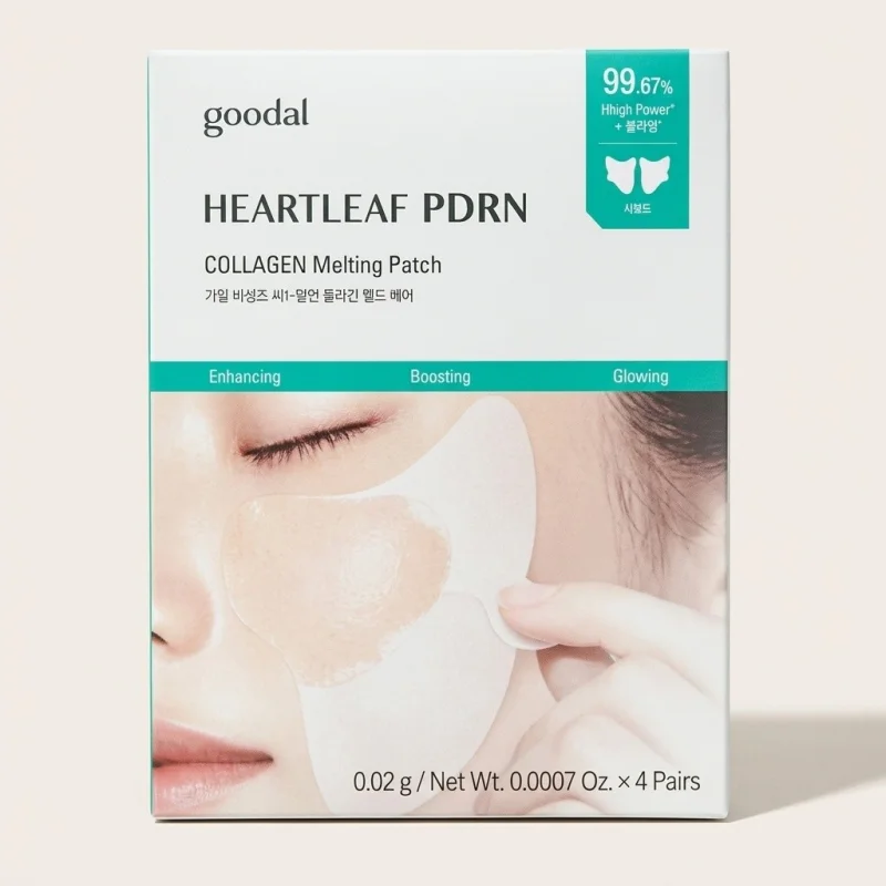 GOODAL Heartleaf PDRN Collagen Melting Patch for Elasticity and Glow (4 Pairs) - Main Image