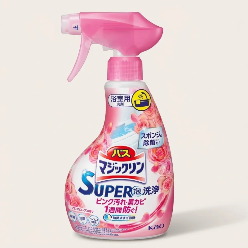 Kao Magiclean Super Foam Bathroom Cleaner Spray, Rose Scent, 380ml - Main Image