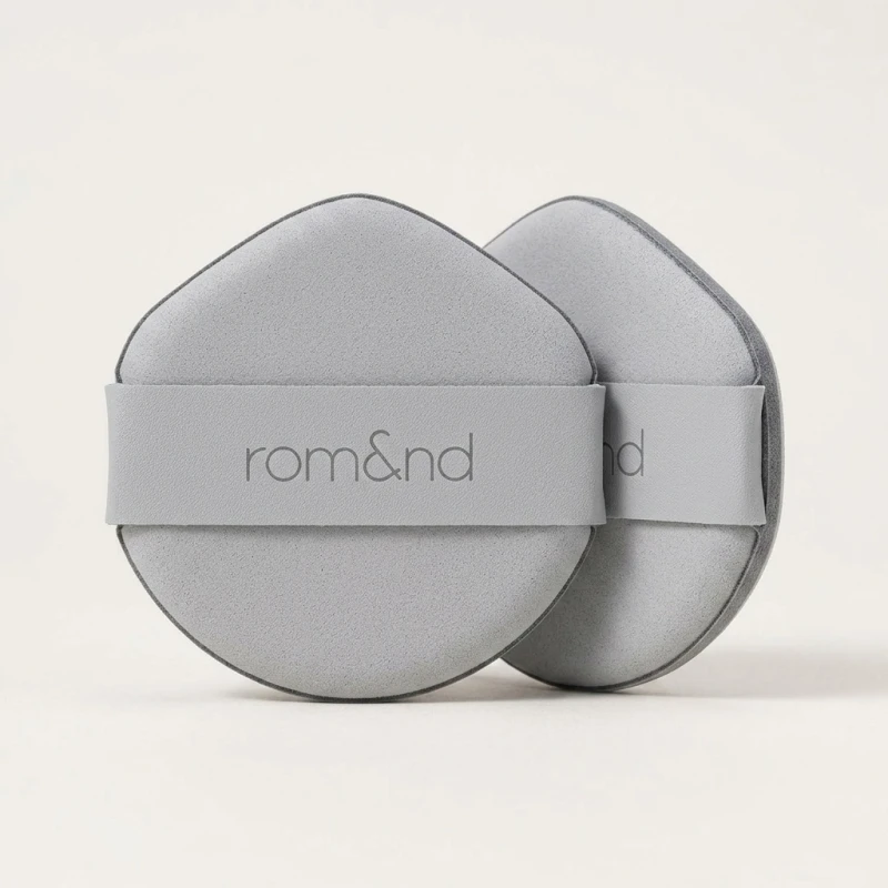 rom&nd Nu Zero Cushion Puff Set, Teardrop Shape for Precision, 2 Pieces - Main Image
