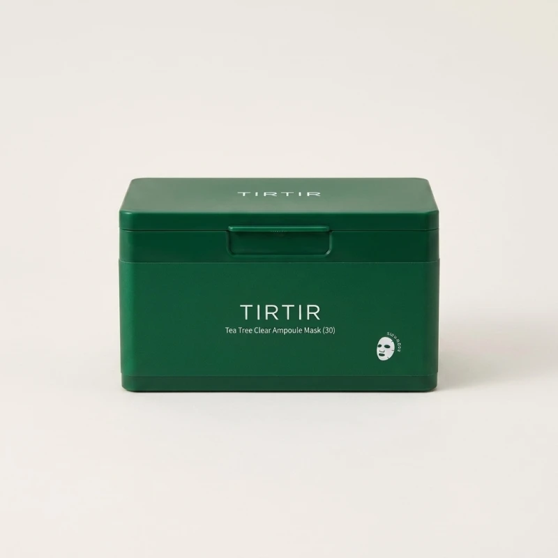 TIRTIR Tea Tree Clear Ampoule Mask (30 Sheets) - Daily Soothing Facial Care - Main Image