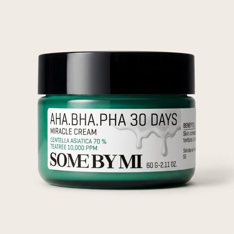 SOME BY MI AHA BHA PHA 30 Days Miracle Cream, Soothing Moisturizer, 60g - Main Image