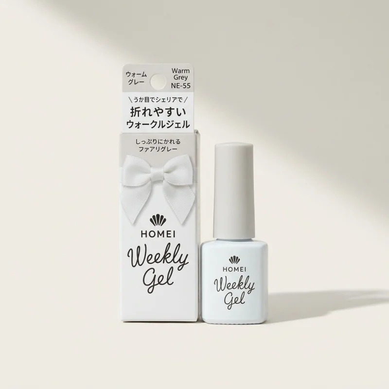 HOMEI Weekly Gel NE-55 Warm Grey - Peel-Off All-in-One Gel Nail Polish - Main Image