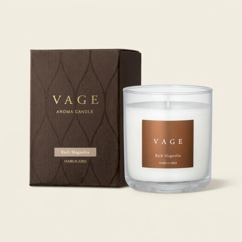 HARUKADO Vage Aroma Candle - Rich Magnolia Fragrance for Home Decor - Main Image