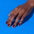 OHORA N Classic Burgundy Semicured Gel Nail Strips - Deep Red Salon Finish 8