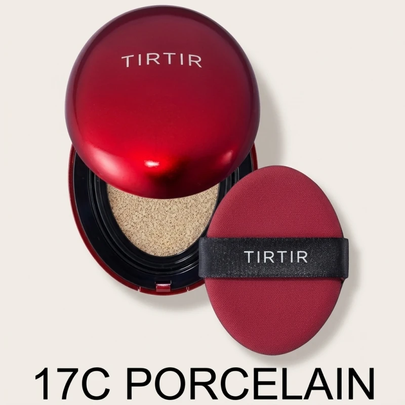TIRTIR Mask Fit Red Cushion Foundation, 17C Porcelain, High Coverage SPF 40 - Main Image