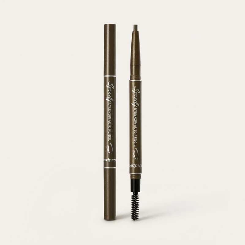 Peripera Speedy Eyebrow Auto Pencil 02 Gray Brown - Dual-Ended Natural Finish - Main Image