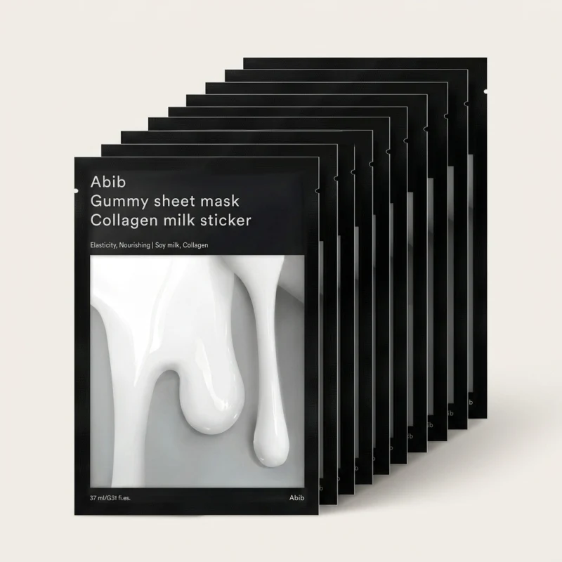 Abib Gummy Sheet Mask Collagen Milk Sticker - Elasticity & Nourishing (10 Pack) - Main Image