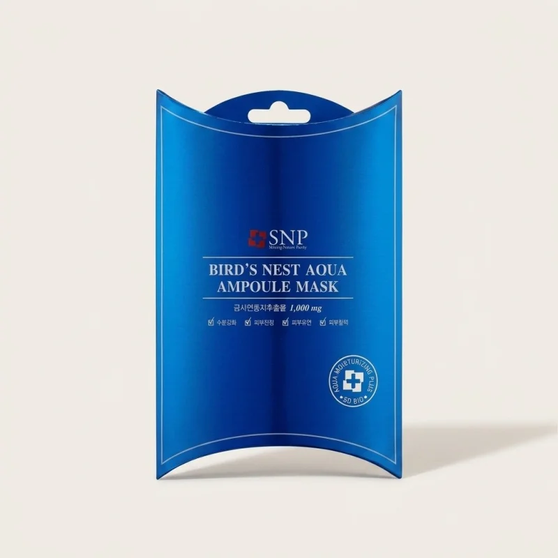 SNP Bird's Nest Aqua Ampoule Mask, 10 Count - Hydrating & Soothing Skincare - Main Image