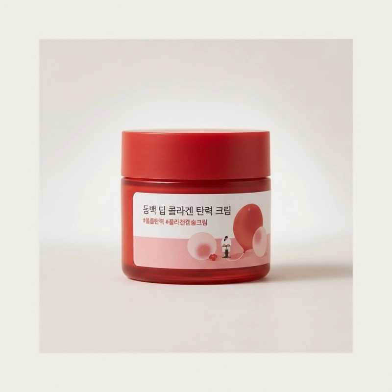 ROUND LAB Camellia Deep Collagen Firming Cream 50ml - Elasticity Face Moisturizer - Main Image
