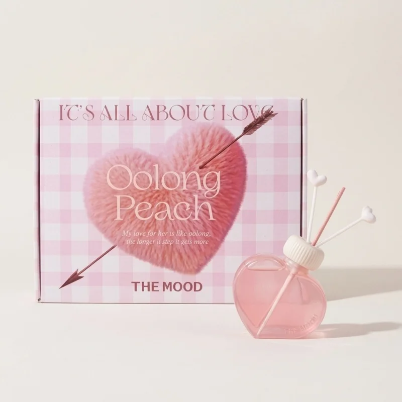THE MOOD Love Diffuser Set - Oolong Peach Scent with Heart Reed Sticks - Main Image