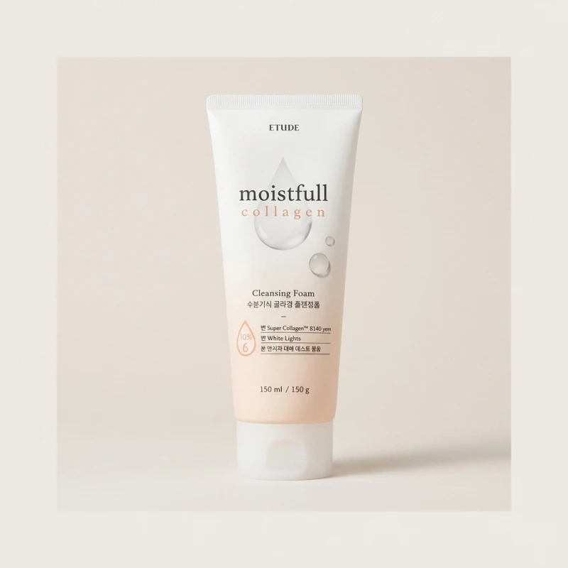 ETUDE Moistfull Collagen Cleansing Foam 150g - Hydrating Facial Wash - Main Image