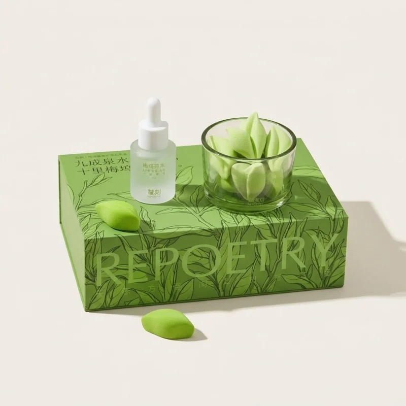 REPOETRY Green Tea Fragrance Essential Oil Set with Ceramic Diffuser Leaves - Main Image