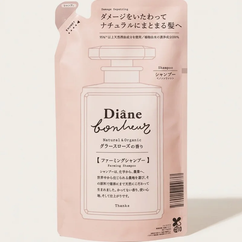 Moist Diane Bonheur Grasse Rose Damage Repair Shampoo Refill 400ml - Main Image