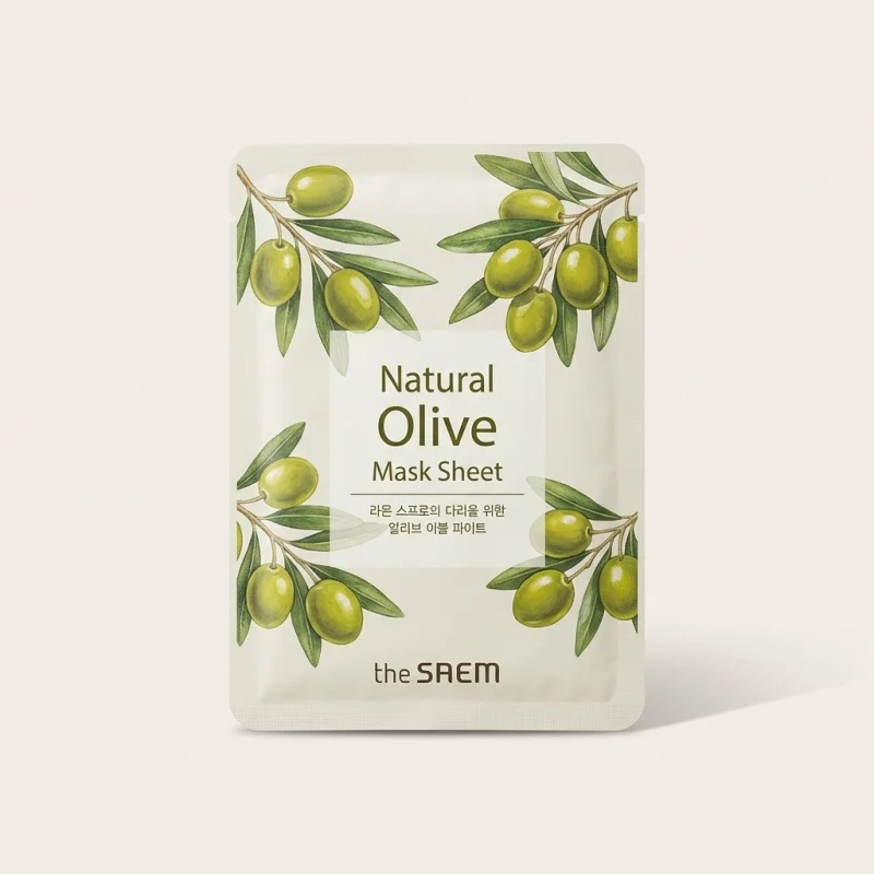 THE SAEM Natural Olive Mask Sheet - Deeply Nourishing and Hydrating - Main Image
