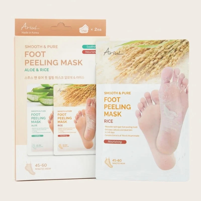 Ariul Smooth & Pure Foot Peeling Mask with Aloe and Rice, 1 Pair - Main Image