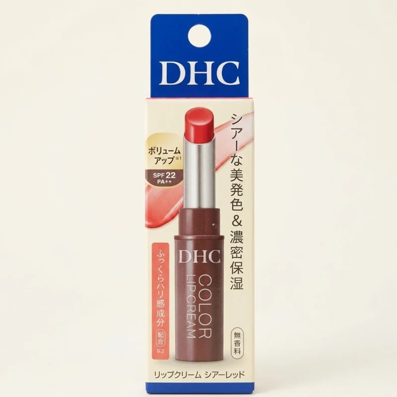 DHC Color Lip Cream Sheer Red - Moisturizing Tinted Balm with SPF 13 - Main Image