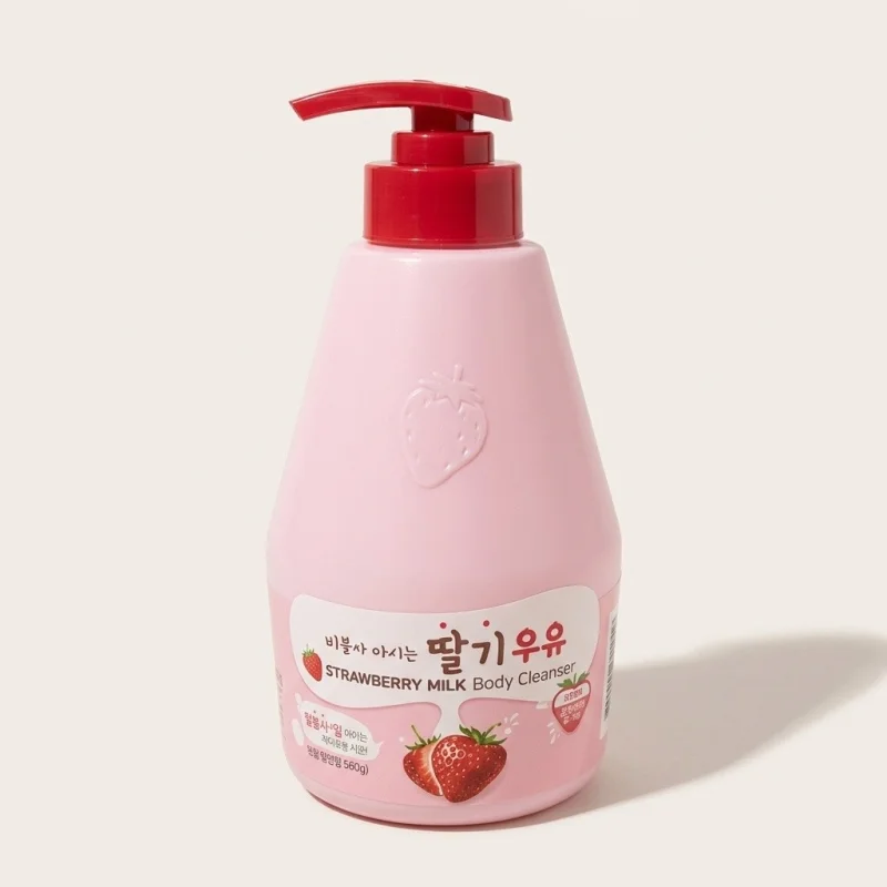 KWAILNARA Strawberry Milk Body Cleanser 560g - Nourishing Milk Protein - Main Image