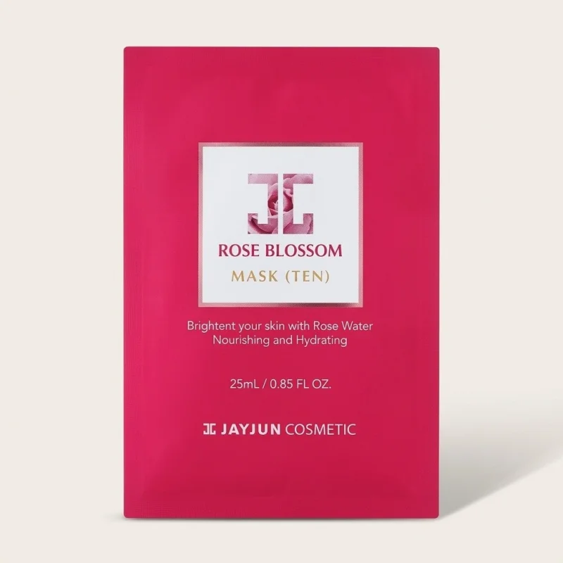 JAYJUN Rose Blossom Mask - Hydrating and Brightening Rose Water Sheets (10 Pack) - Main Image