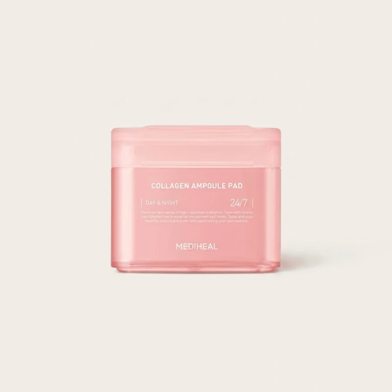 MEDIHEAL Collagen Ampoule Pad 100pk - Firming & Elasticity Facial Toner Pads - Main Image